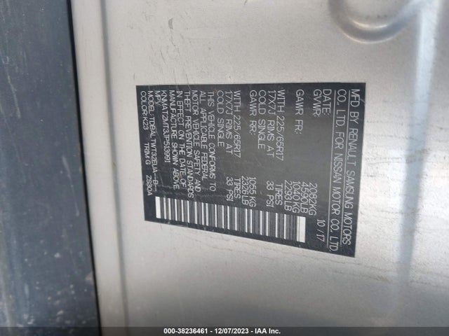 Nissan ROGUE SV 2018 KNMAT2MT3JP513991 Image 9