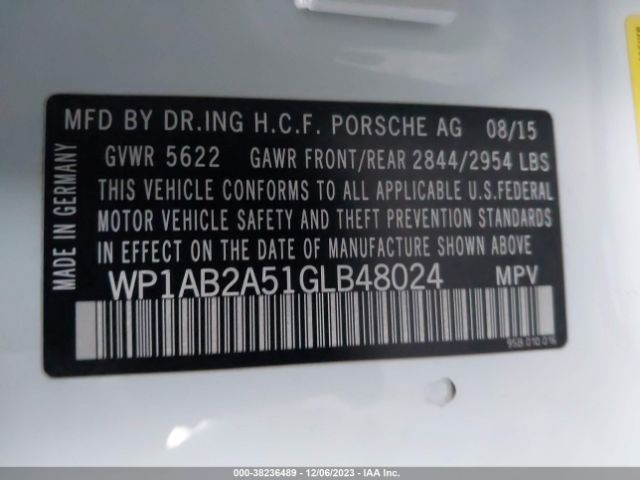 2016 PORSCHE MACAN WP1AB2A51GLB48024 Photo 8