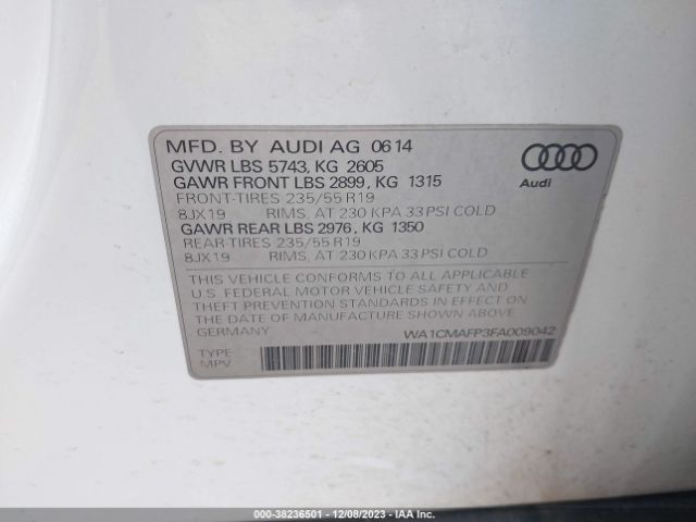 2015 AUDI Q5 WA1CMAFP3FA009042 Photo 8