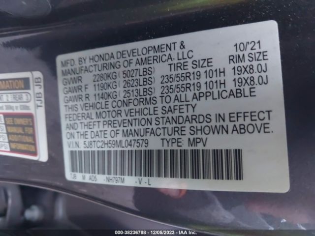 5J8TC2H59ML047579 Acura Rdx Technology Package