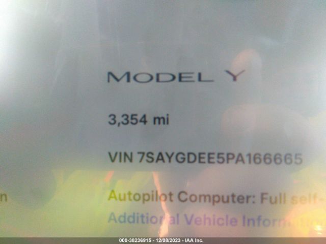 7SAYGDEE5PA166665 Tesla Model Y Awd/long Range Dual Motor All-wheel Drive