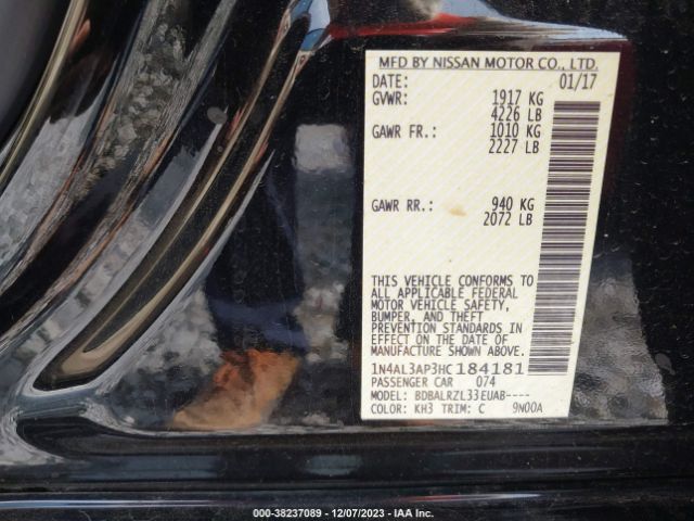 1N4AL3AP3HC184181 Nissan Altima 2.5 Sl