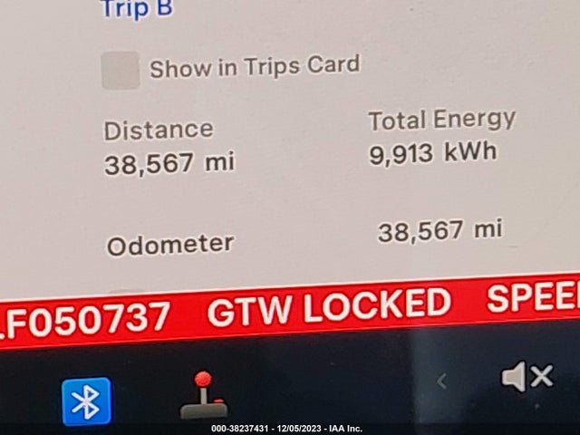 2020 TESLA MODEL Y LONG RANGE DUAL MOTOR ALL-WHEEL DRIVE VIN: 5YJYGDEE2LF050737