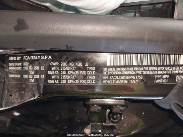 2022 JEEP RENEGADE ZACNJDB19NPN71758 Photo 8