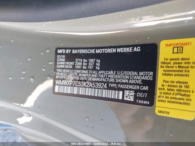 2019 MINI HARDTOP WMWXP7C53K2A53924 Photo 8