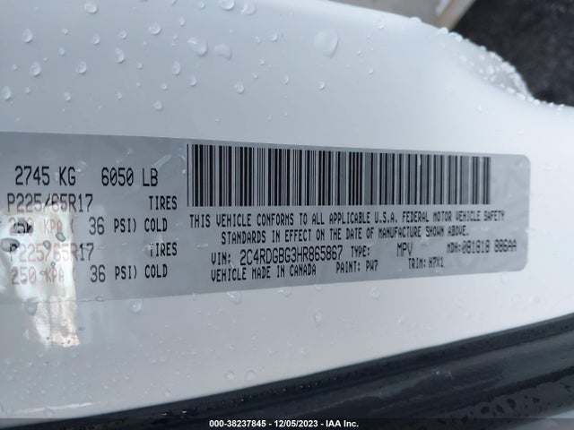 Dodge Grand Caravan Se 2017 2C4RDGBG3HR865867 Image 9