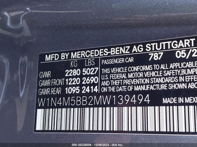 2021 MERCEDES-BENZ GLB W1N4M5BB2MW139494 Photo 8