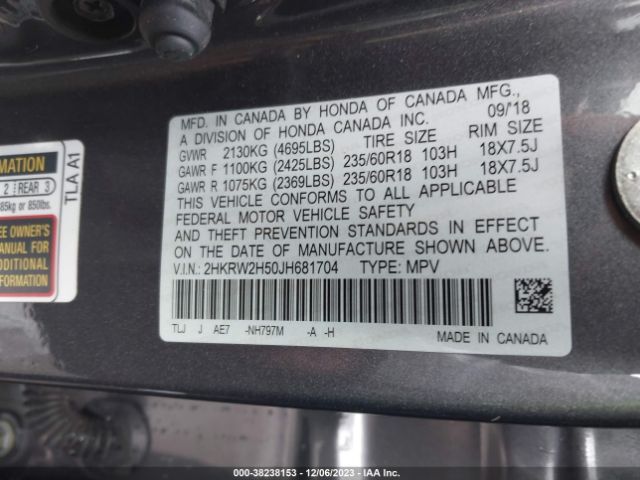 2HKRW2H50JH681704 Honda CR-V EX
