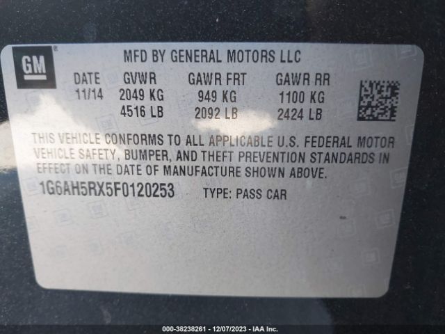 1G6AH5RX5F0120253 Cadillac ATS LUXURY