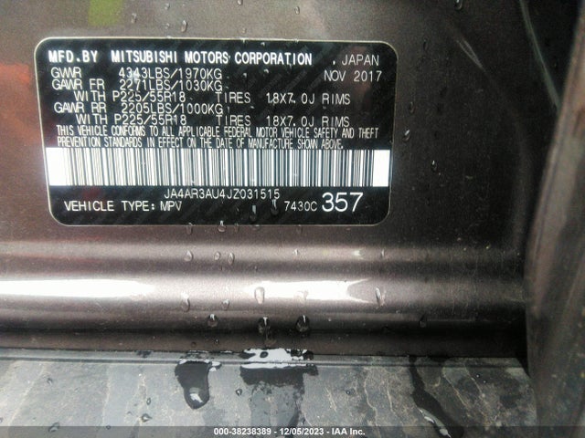 JA4AR3AU4JZ031515 Mitsubishi Outlander Sport 2.0 Es