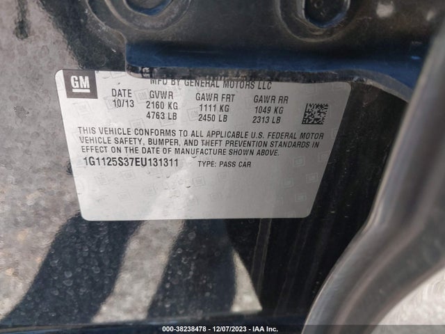 Chevrolet Impala 2lt 2014 1G1125S37EU131311 Image 9