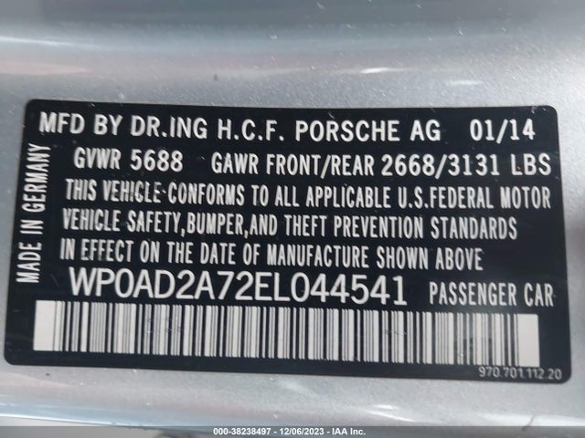 2014 PORSCHE PANAMERA E-HYBRID WP0AD2A72EL044541 Photo 8