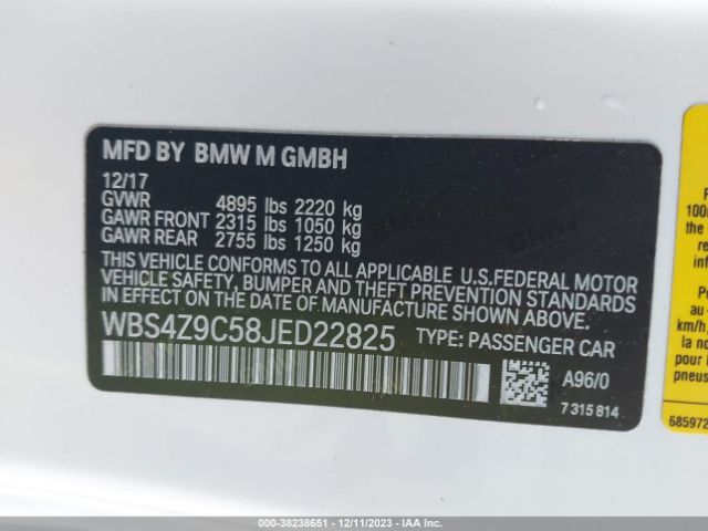 2018 BMW M4 WBS4Z9C58JED22825 Photo 8