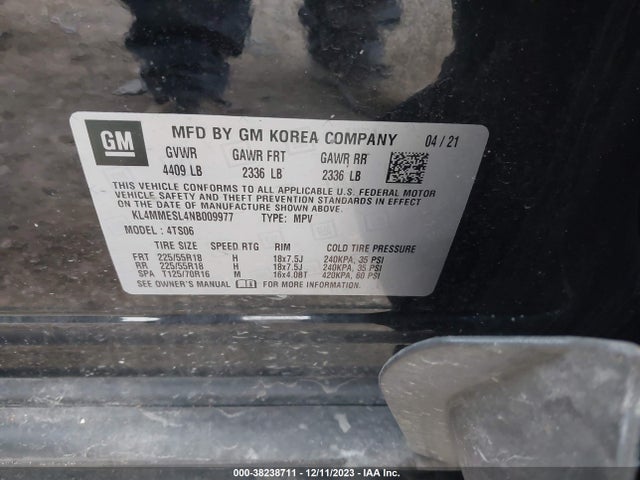 Buick Encore Gx Awd Select 2022 KL4MMESL4NB009977 Image 9