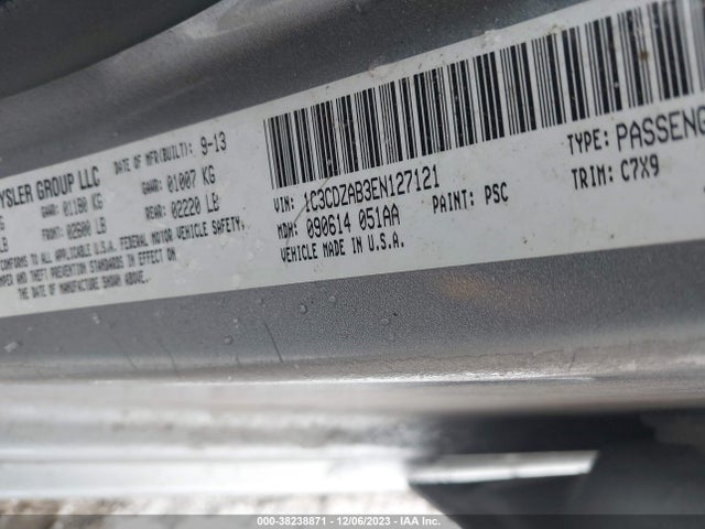 Dodge AVENGER SE 2014 1C3CDZAB3EN127121 Image 9