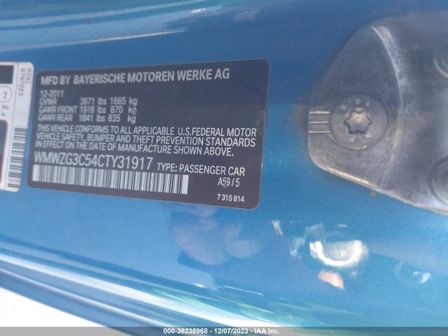 2012 MINI COOPER S CLUBMAN WMWZG3C54CTY31917 Photo 8