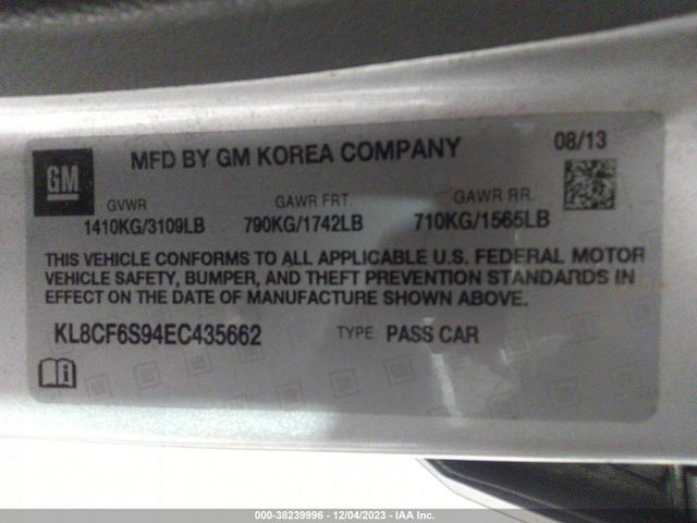 Chevrolet Spark 2lt Auto 2014 KL8CF6S94EC435662 Image 9