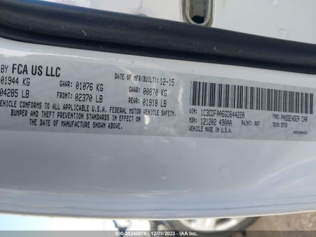 1C3CDFAA6GD644220 Dodge DART SE