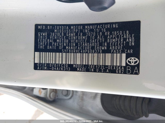 Toyota Corolla Se Special Edition 2017 5YFBURHE4HP608378 Image 9