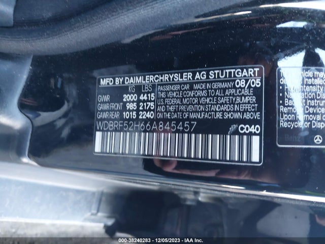 2006 MERCEDES-BENZ C-CLASS WDBRF52H66A845457 Photo 8