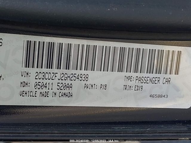 2C3CDZFJ2GH254938 Dodge Challenger R/t Scat Pack