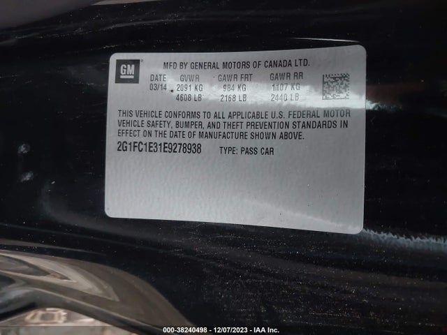 Chevrolet Camaro 2lt 2014 2G1FC1E31E9278938 Image 9