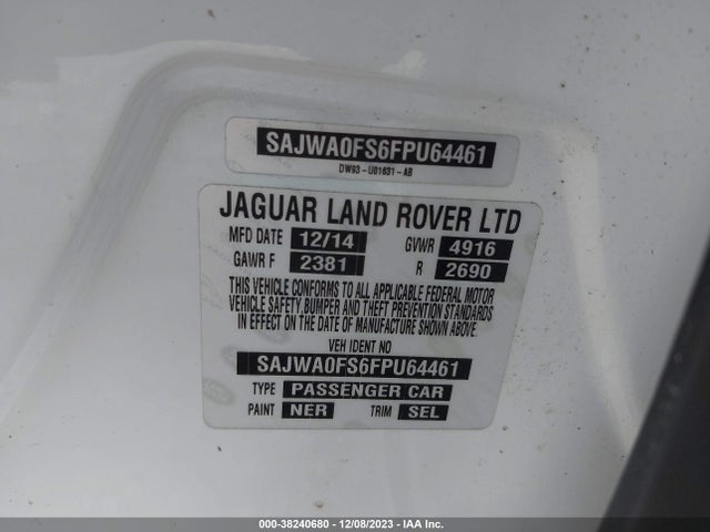 2015 JAGUAR XF SAJWA0FS6FPU64461 Photo 8