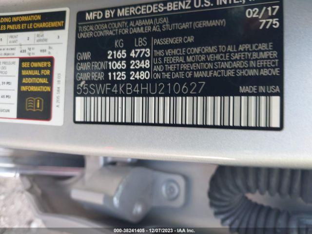 55SWF4KB4HU210627 Mercedes-Benz C 300 Sport 4matic/luxury 4matic/4matic