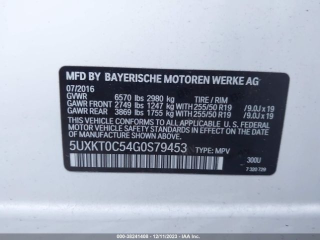 5UXKT0C54G0S79453 BMW X5 Edrive Xdrive40e