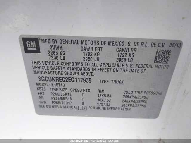 Chevrolet Silverado 1500 1lt 2014 3GCUKREC2EG117939 Image 9