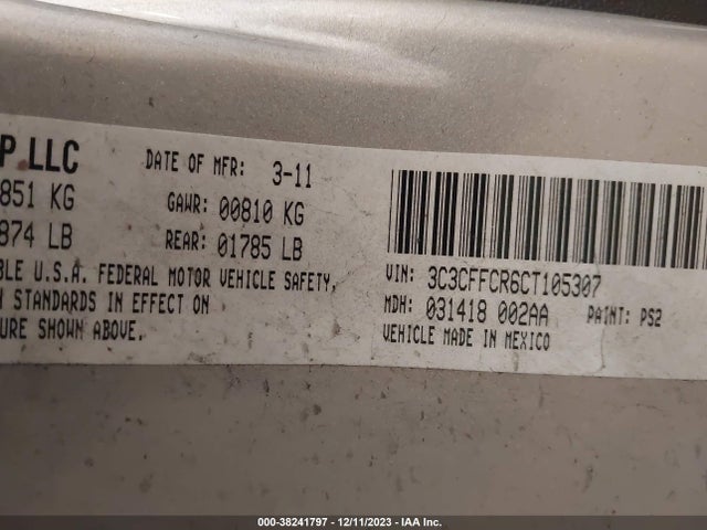 2012 FIAT 500 3C3CFFCR6CT105307 Photo 8