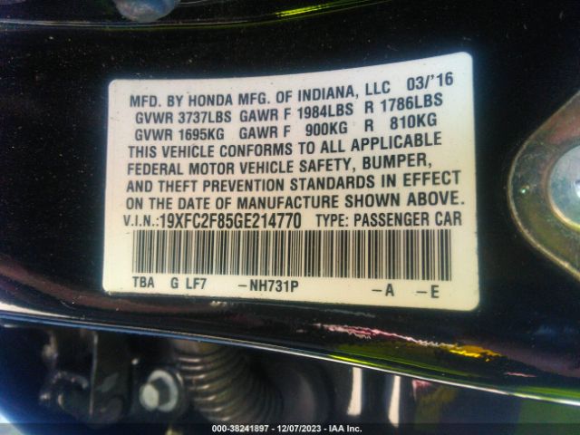19XFC2F85GE214770 Honda CIVIC EX
