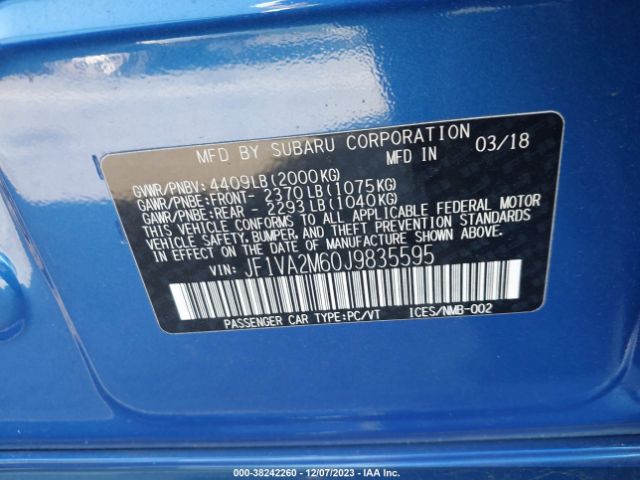 2018 SUBARU WRX STI JF1VA2M60J9835595 Photo 8