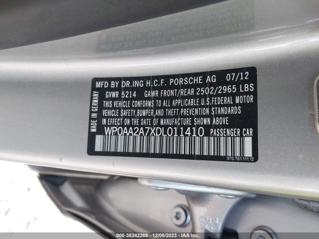 2013 PORSCHE PANAMERA WP0AA2A7XDL011410 Photo 8