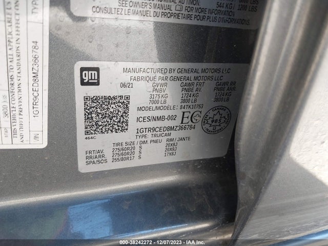 GMC Sierra 1500 4wd  Standard Box Elevation 2021 1GTR9CED8MZ366784 Image 9