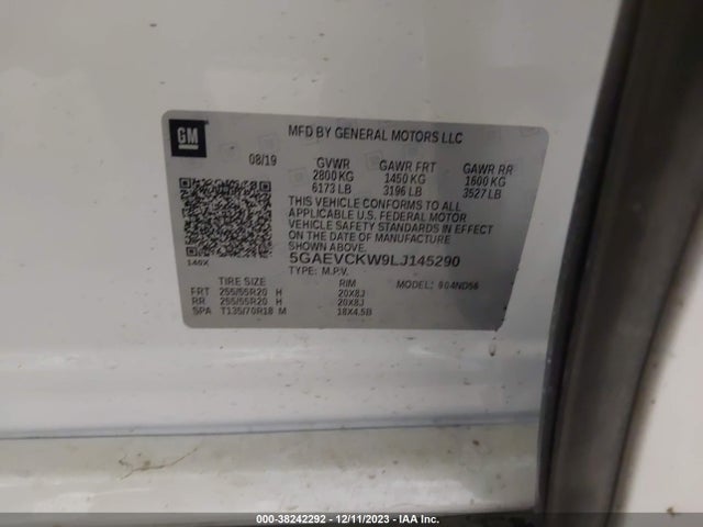 Buick Enclave Awd Avenir 2020 5GAEVCKW9LJ145290 Image 9