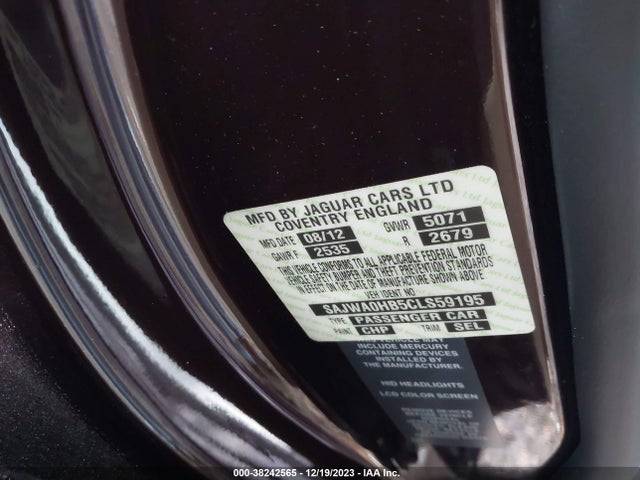 2012 JAGUAR XF SAJWA0HB5CLS59195 Photo 8