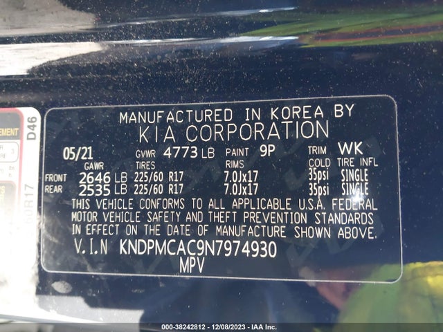 KIA Sportage Lx 2022 KNDPMCAC9N7974930 Image 9