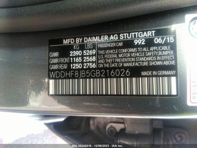2016 MERCEDES-BENZ E-CLASS WDDHF8JB5GB216026 Photo 8