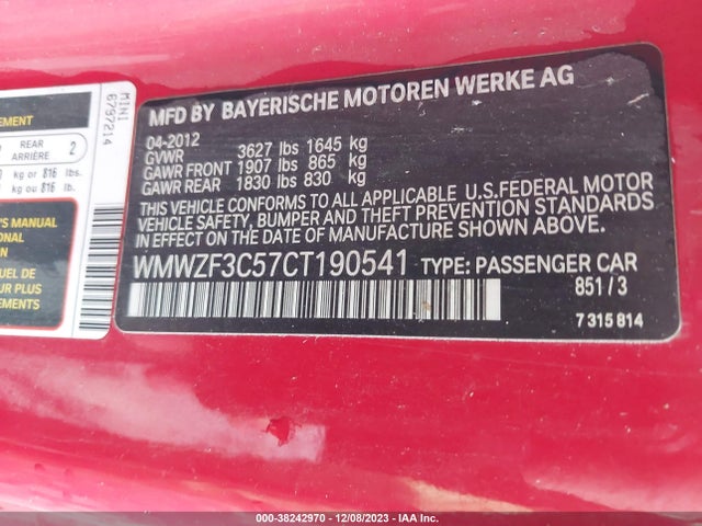 2012 MINI COOPER CLUBMAN WMWZF3C57CT190541 Photo 8
