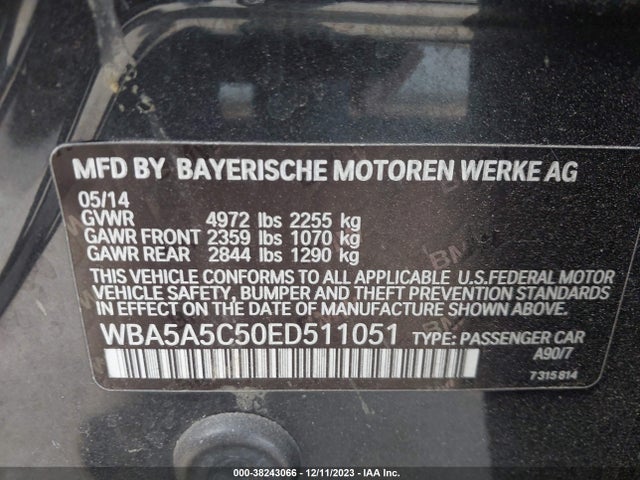 WBA5A5C50ED511051 BMW 528I