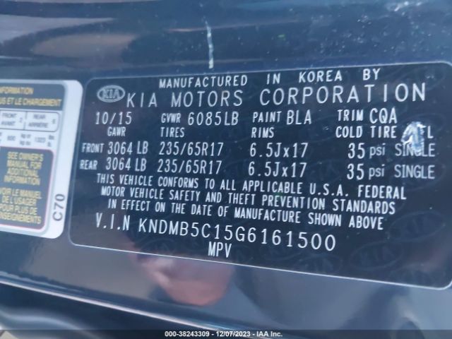 KNDMB5C15G6161500 KIA SEDONA LX