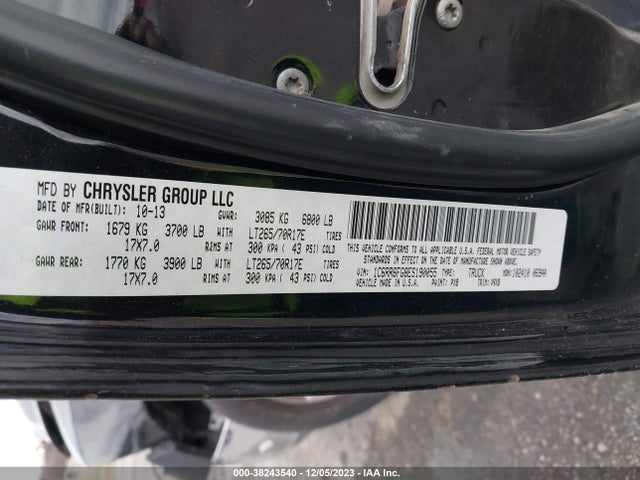 RAM 1500 Tradesman 2014 1C6RR6FG8ES190055 Image 9