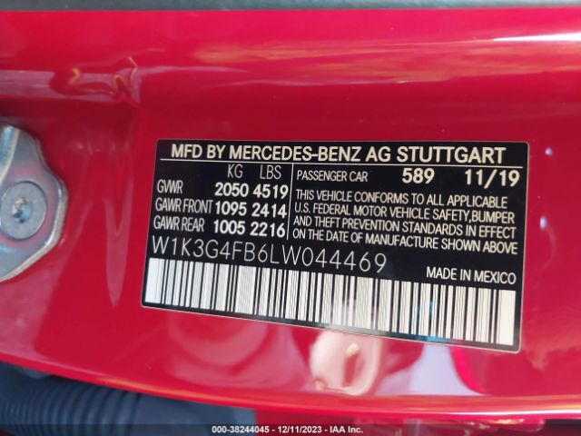 W1K3G4FB6LW044469 Mercedes-Benz A 220 4matic