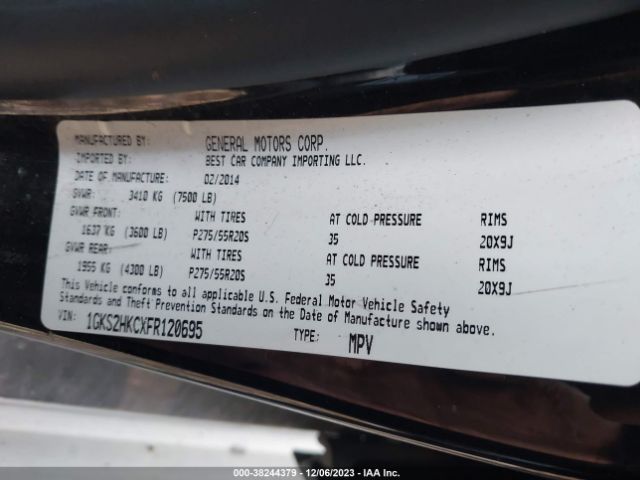 1GKS2HKCXFR120695 GMC Yukon Xl 1500 Slt