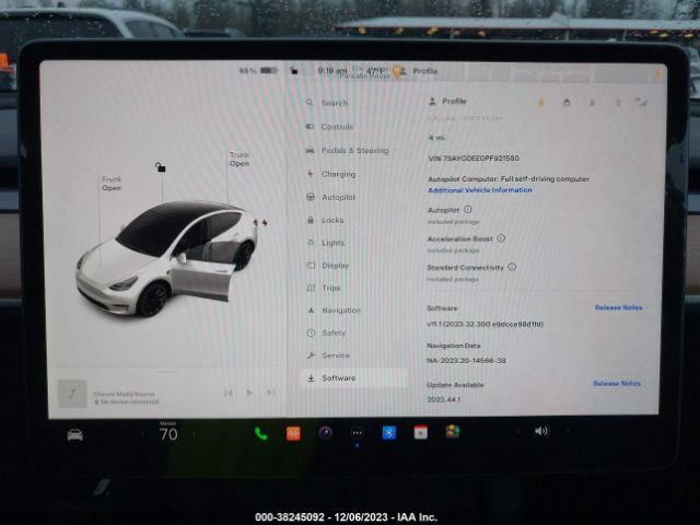 7SAYGDEE0PF921580 Tesla Model Y Awd/long Range Dual Motor All-wheel Drive