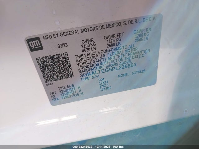 GMC Terrain Awd Sle 2023 3GKALTEG5PL226863 Image 9