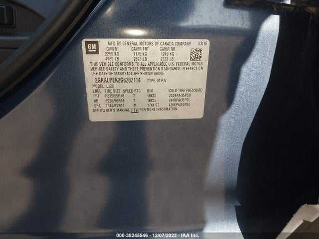 GMC Terrain Slt 2016 2GKALPEK2G6282114 Image 9