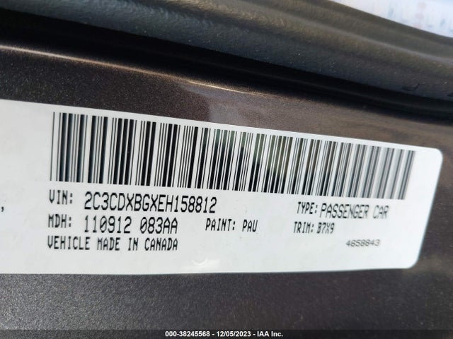 Dodge Charger Se 2014 2C3CDXBGXEH158812 Image 9