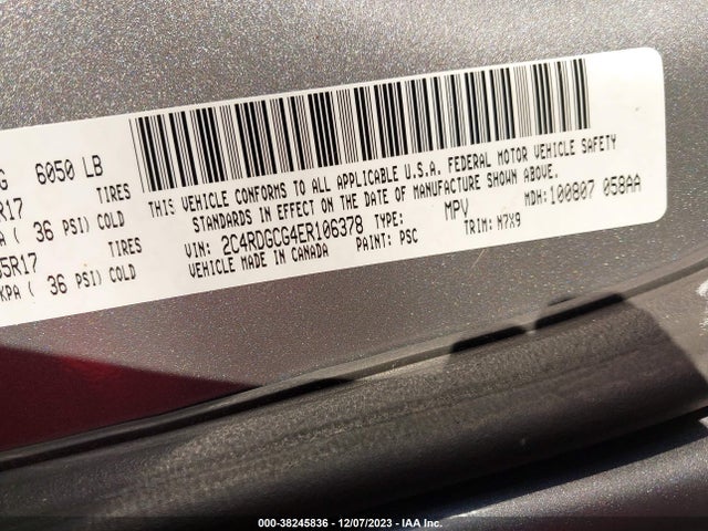 Dodge Grand Caravan Sxt 2014 2C4RDGCG4ER106378 Image 9